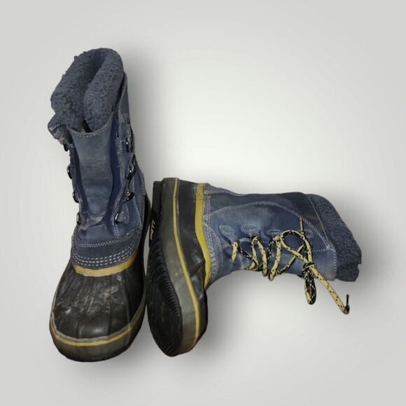 L.L.Bean Kids Winter Snow Boot Suede Rubber Size 6 - Picture 1 of 13